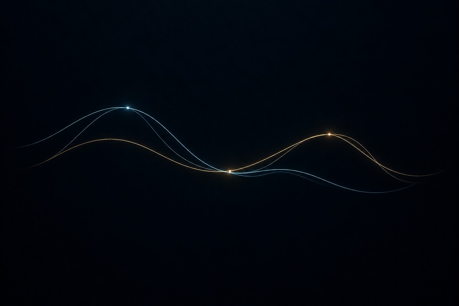 The strongest blue and gold bends occur at different places, with some overlap left intact. The computed collision and prime weights show reduced overlap; its persistence at larger scales remains open.