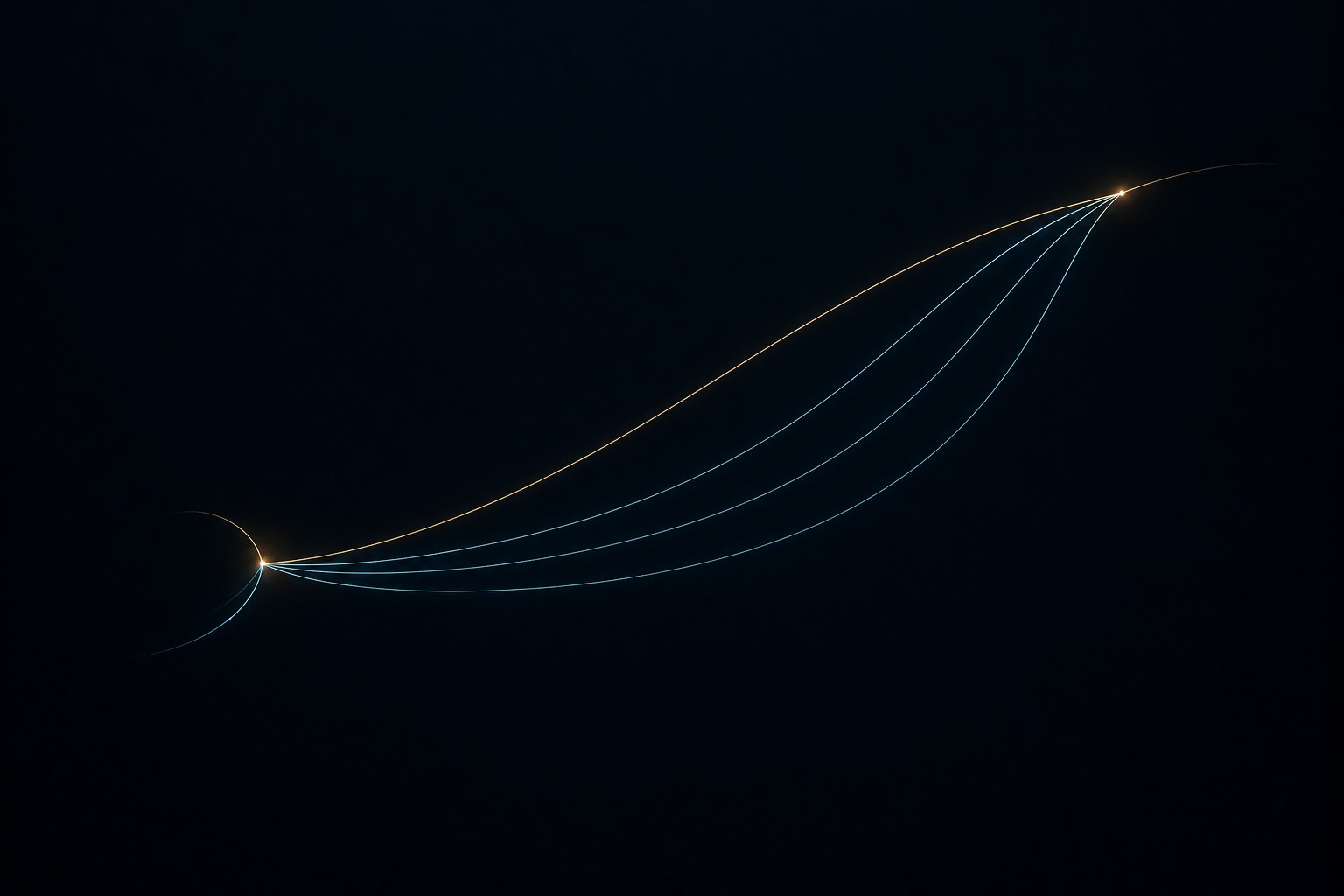 A small blue-and-gold fold opens into a much larger, quiet sweep. At base five, a finite collision table determines an exact fourth moment of Dirichlet L-values.